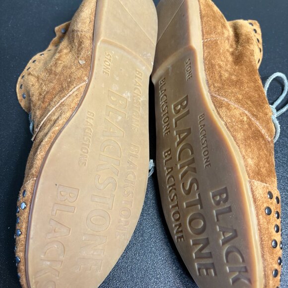 Women's BLACKSTONE Suede Boots with Stud Accents Camel sz 40 - Picture 4 of 6